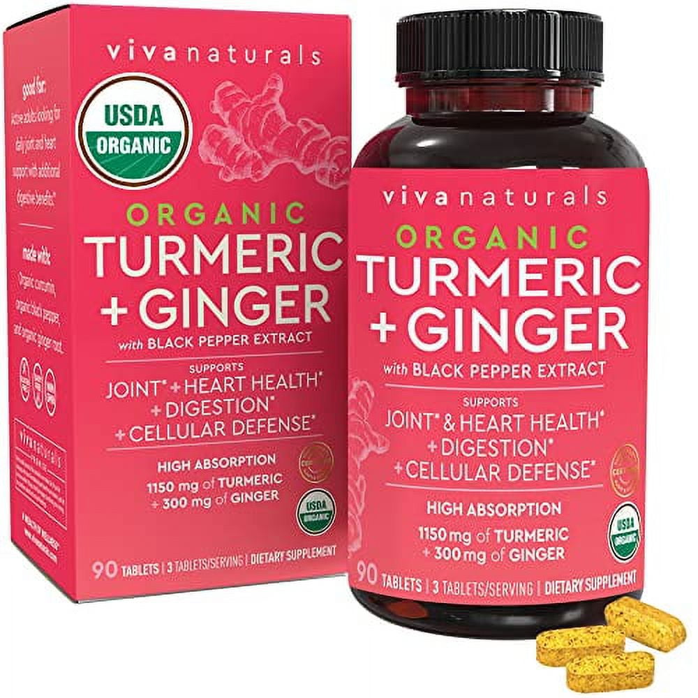 Organic Turmeric and Ginger Supplement Turmeric Curcumin with Black