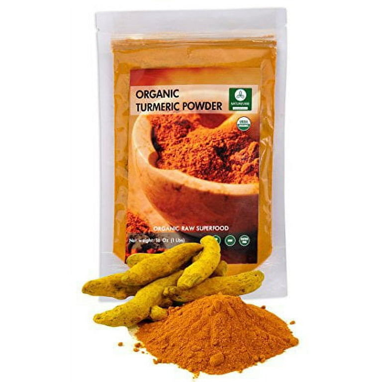 Organic Turmeric Root Powder with Curcumin (1lb) by Naturevibe ...