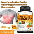 Organic Turmeric Supplement With Black Pepper, Supports Joint Health & Heart, Aids Digestion