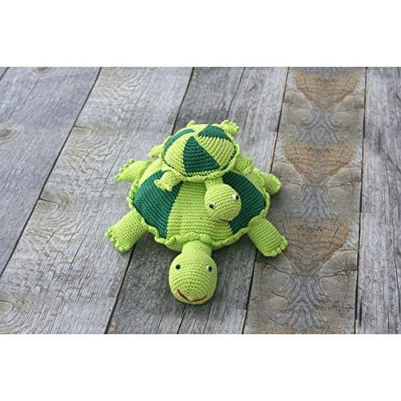 Organic Turtle Toy - Crocheted Baby Toy - Large