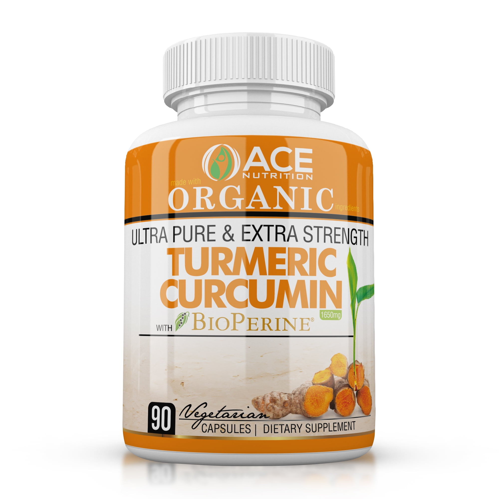 Organic Ultra Pure and Extra Strength (1650 mg) Turmeric Curcumin