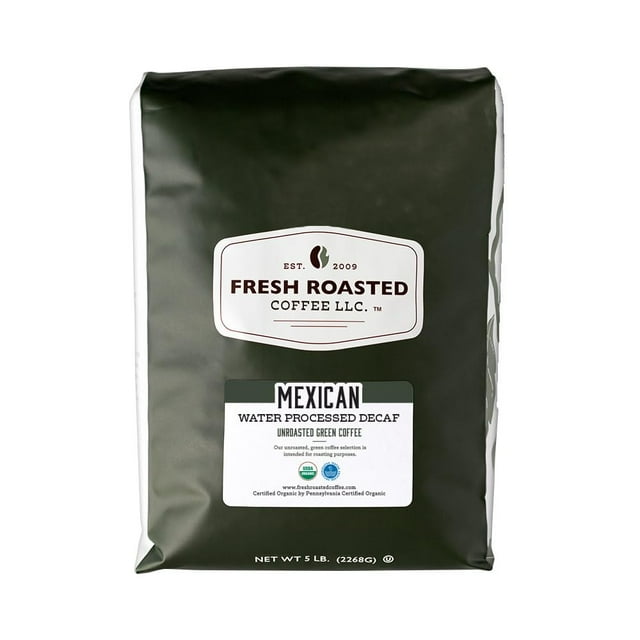 Organic Un Water Processed Decaf Mexican, Kosher, 5 Pound