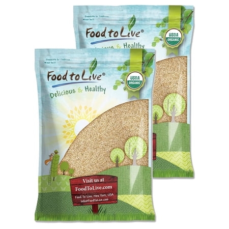 Organic Unhulled (Natural) Sesame Seeds, 16 Pounds — Non-GMO, Raw, Vegan, Kosher — by Food to Live