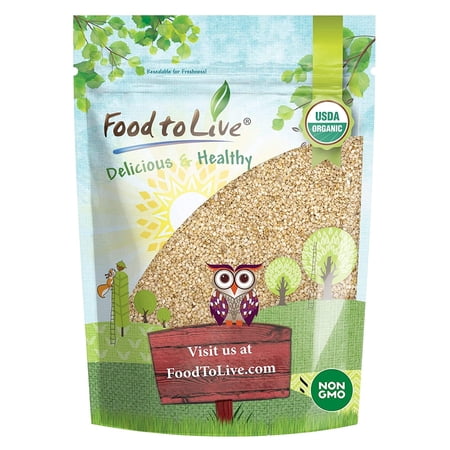 Organic Unhulled (Natural) Sesame Seeds, 4 Pounds — Non-GMO, Raw, Vegan, Kosher — by Food to Live
