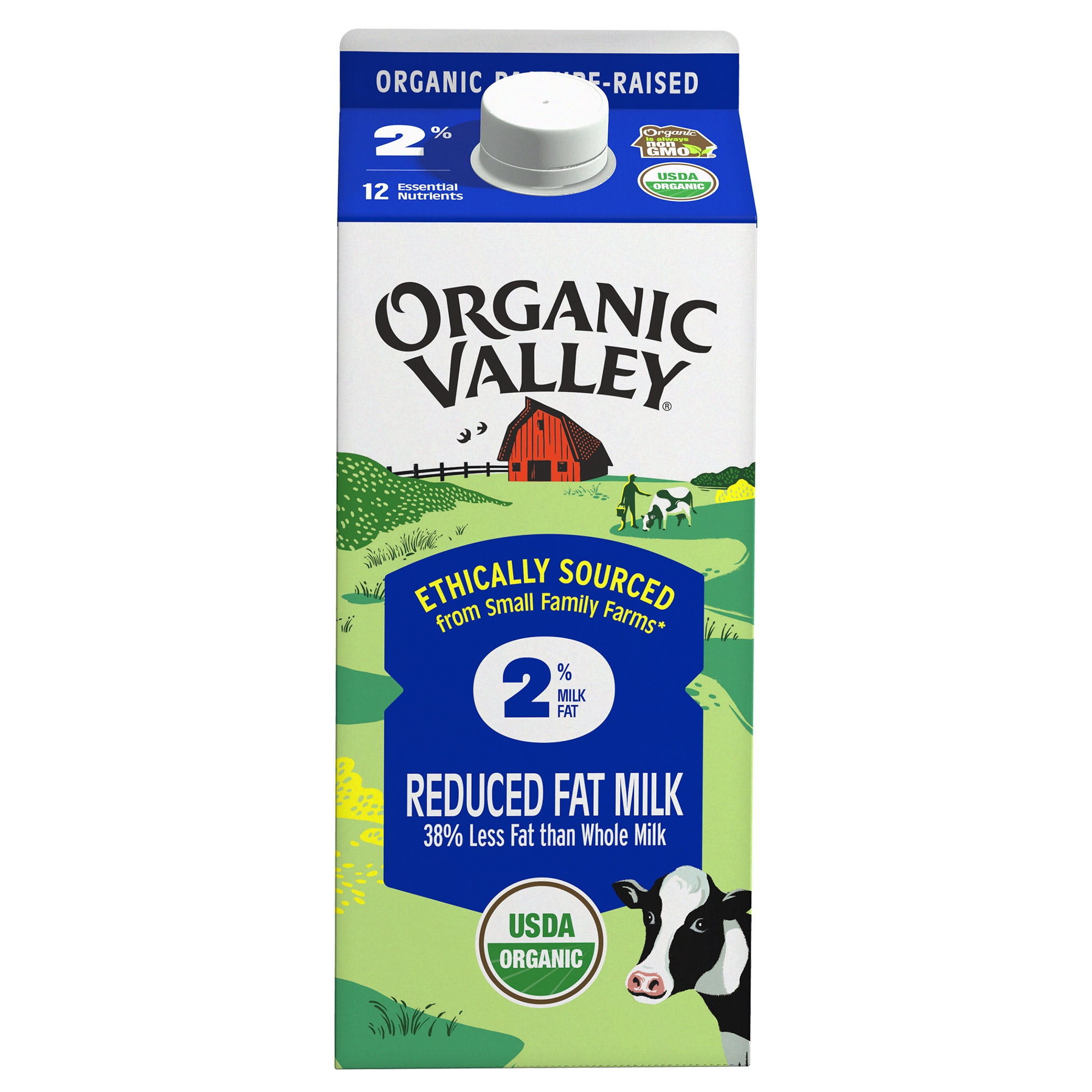 Organic Valley Organic 2% Reduced Fat Milk, Half Gallon, 64 fl oz