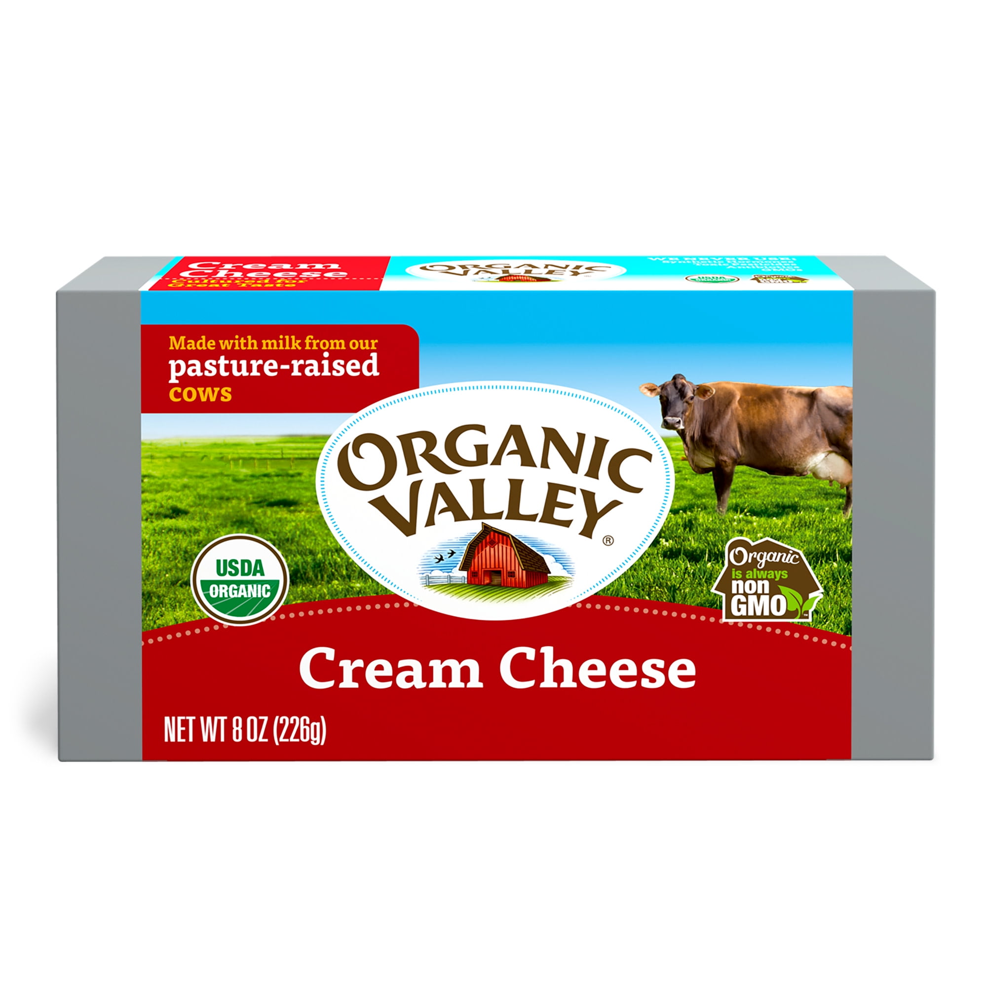 Organic Valley, Organic Cream Cheese, 8 oz Block