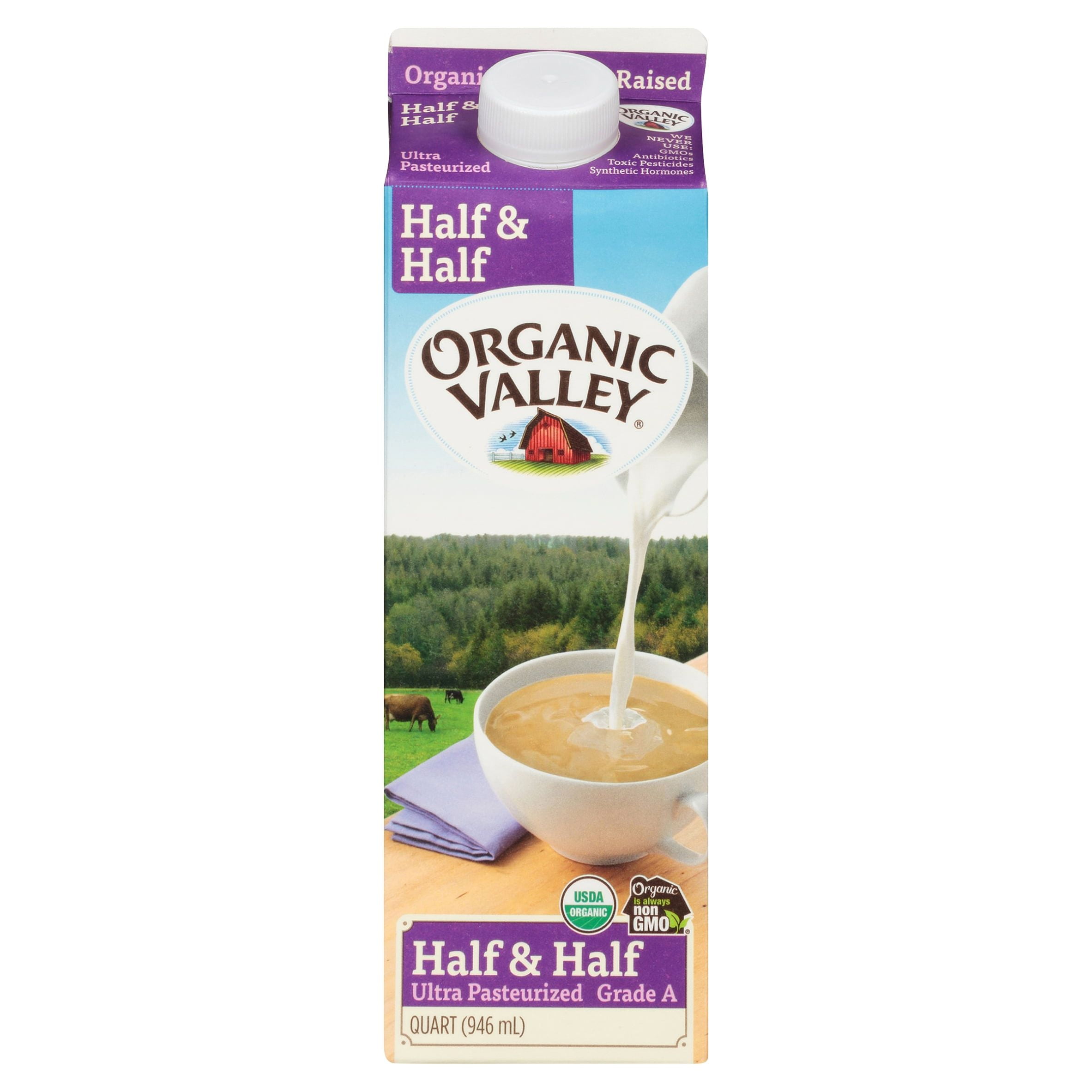 Organic Valley, Organic Half & Half, Dairy Cream 32 oz