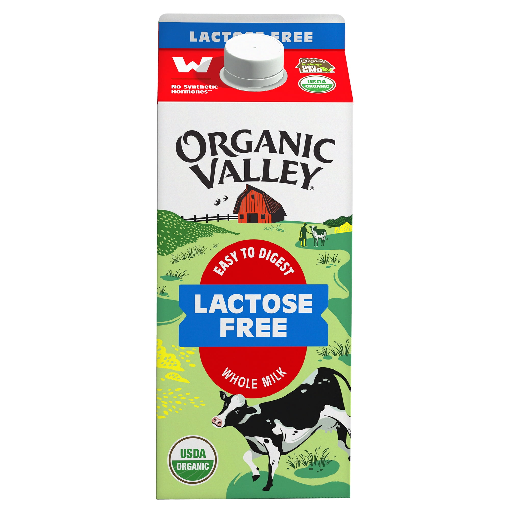 Organic Valley, Organic Lactose Free Whole Milk, 64 oz Half Gallon ...