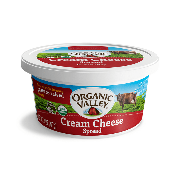 Organic Valley, Organic Spreadable Cream Cheese, 8 oz Tub