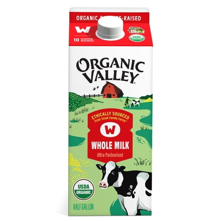 Organic Valley Organic Whole Vitamin D Milk, Half Gallon, 64 fl oz