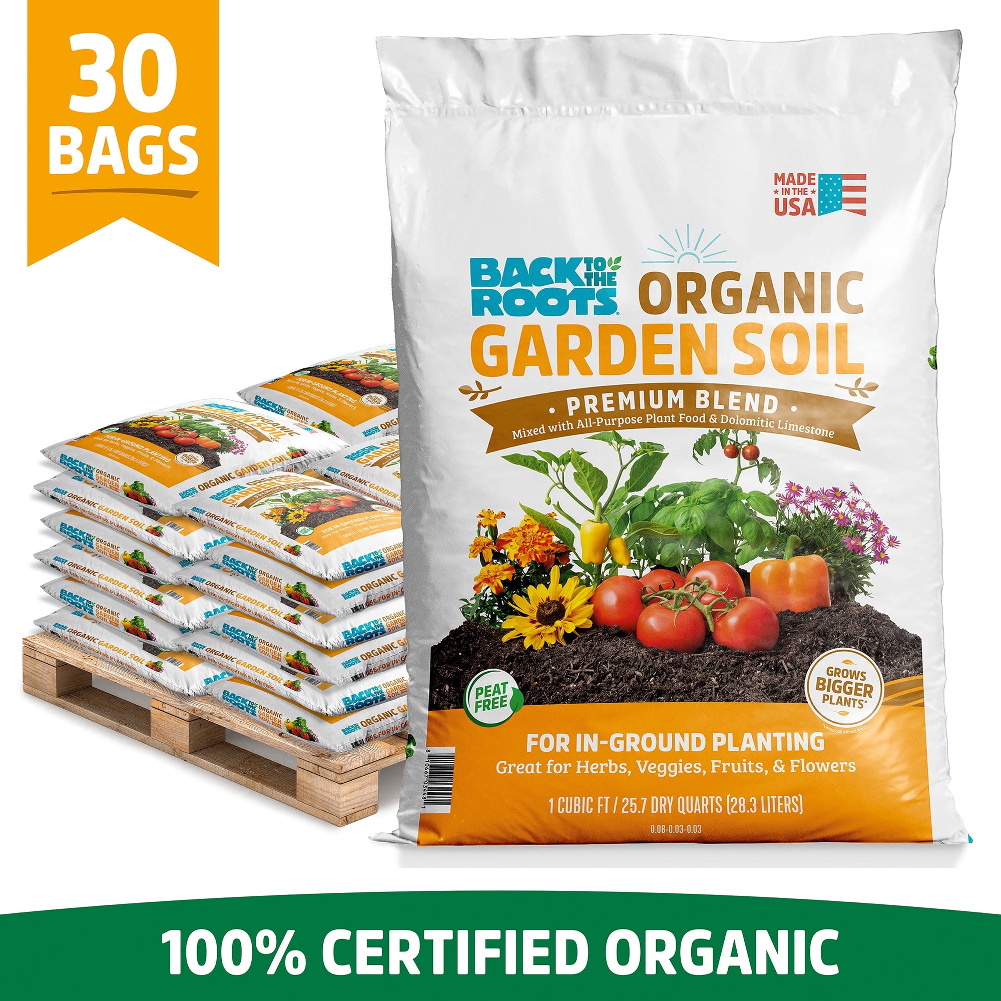 Organic Value Bulk Garden Soil Pallet (30 1 cu. ft. bags)