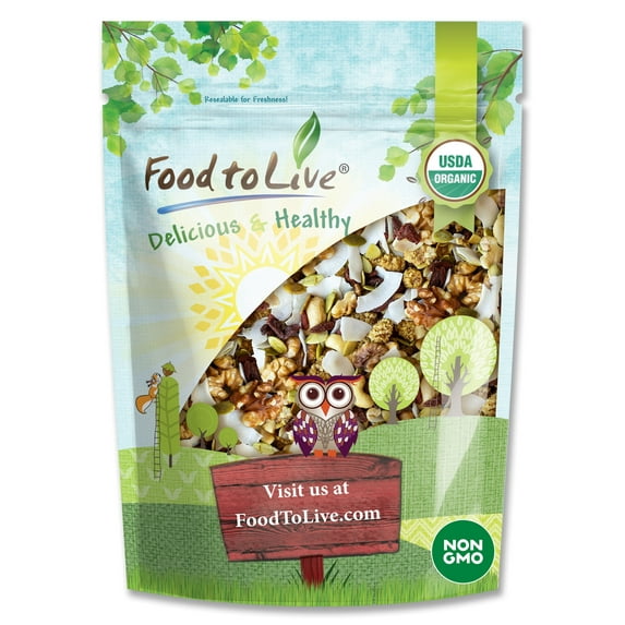 Organic Variety Trail Mix, 1 Pound – Non-GMO, Bulk – by Food to Live