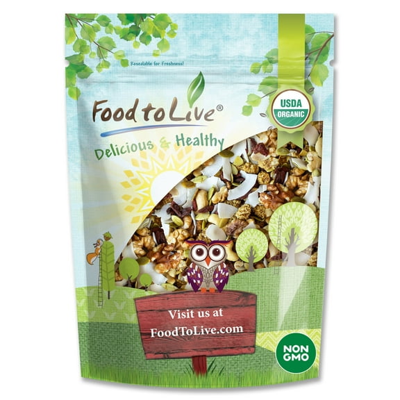 Organic Variety Trail Mix, 1 Pound Non-GMO, Bulk by Food to Live