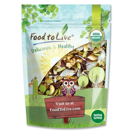 Organic Variety Trail Mix, 4 Ounces – Non-GMO, Bulk – by Food to Live