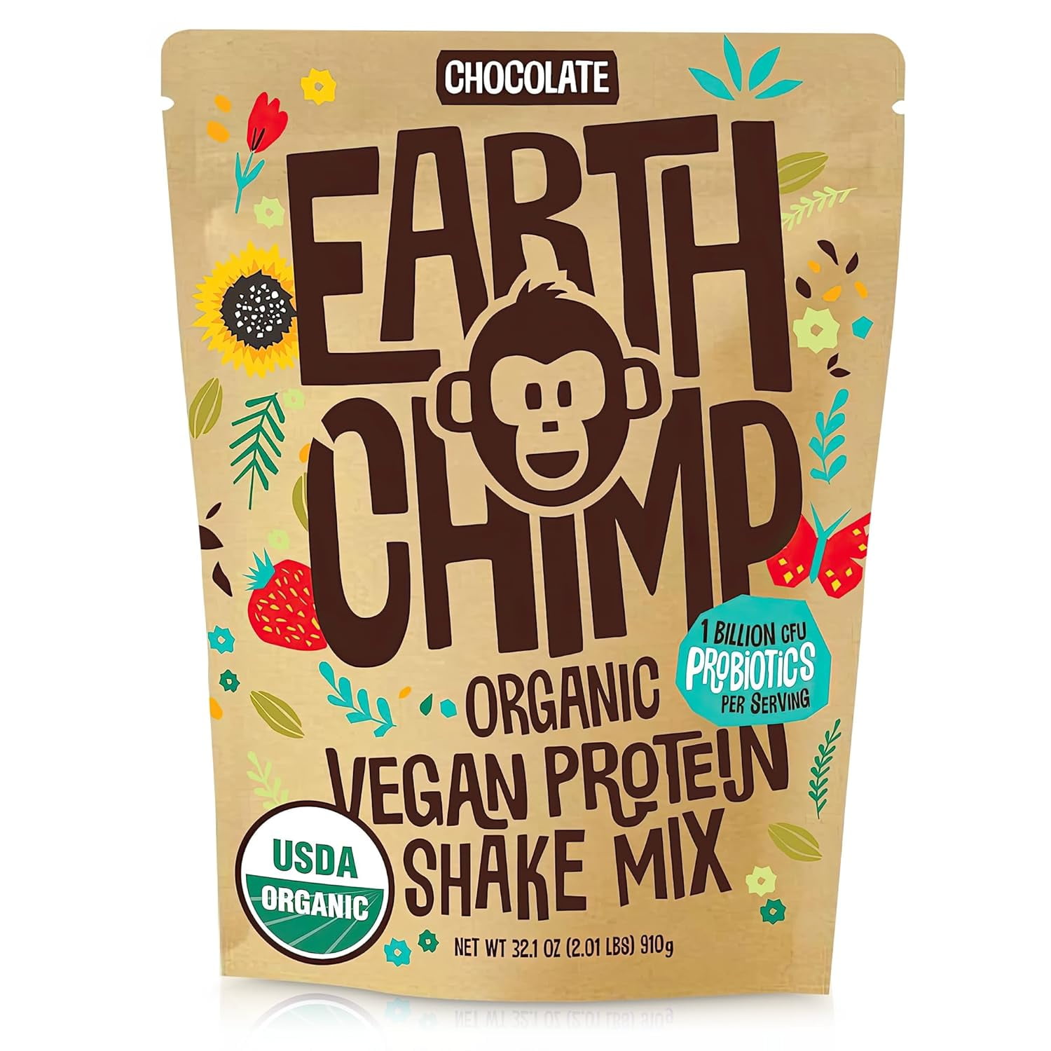 Organic Vegan Protein Powder - with Probiotics - Non GMO, Dairy Free ...