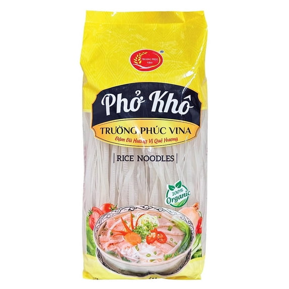 Organic Vermicelli Rice Noodles, Gluten-Free Rice Ramen Noodles, Vietnamese Brown Rice Noodles, Vegan Food Instant Rice Noodles for Cooking Asian Food - Organic Rice Asian Noodles - Pho Kho - Beef Pho