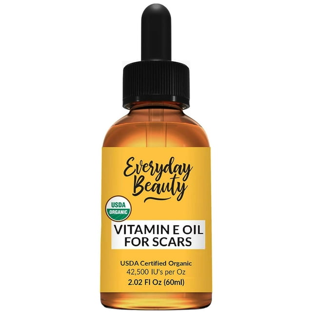 Organic Vitamin E Oil for Scars USDA Certified 100 All Natural Plant