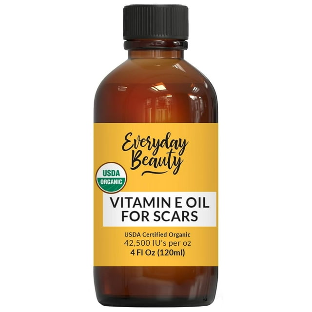 Organic Vitamin E Oil for Scars USDA Certified 100 All Natural Plant