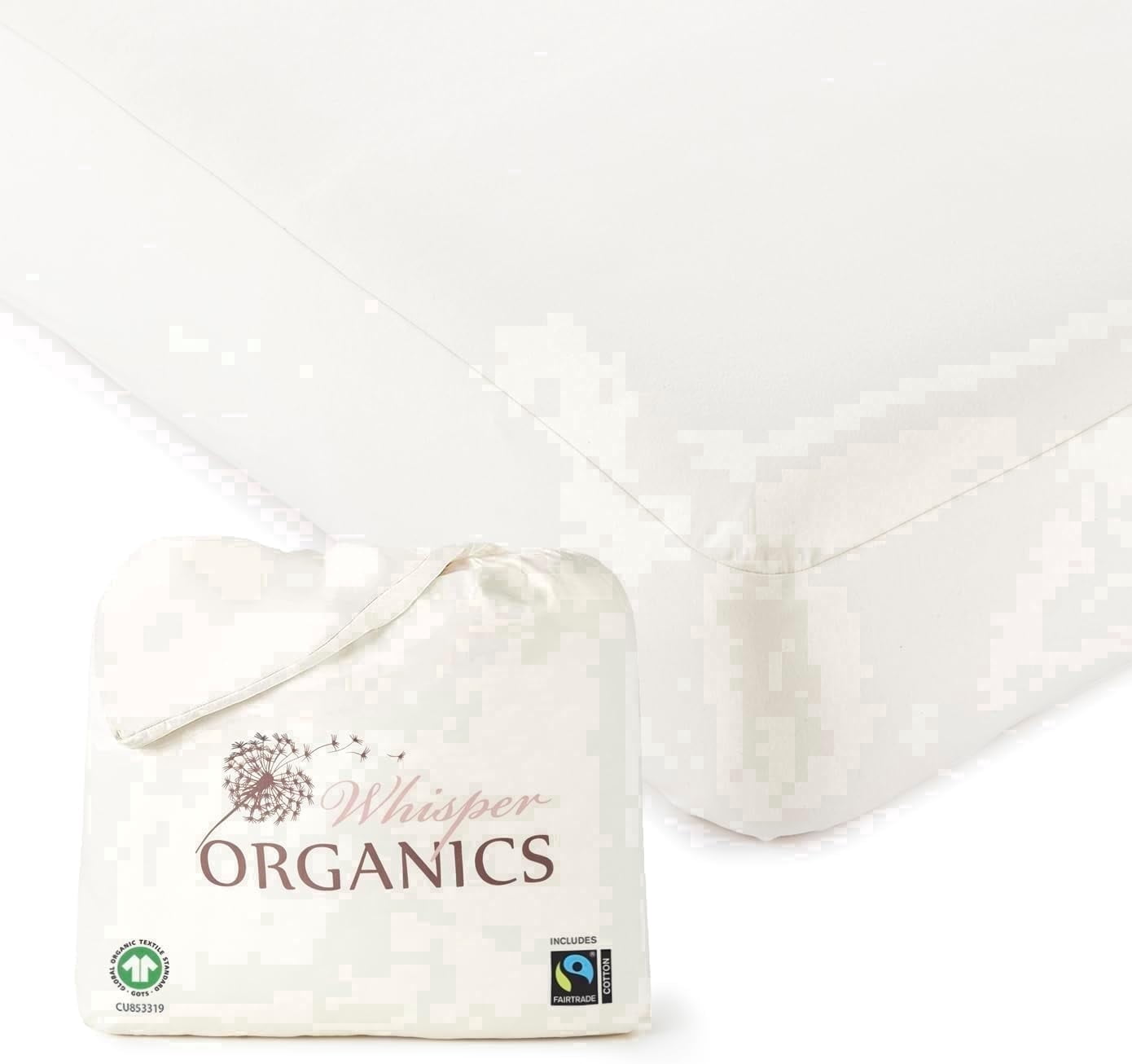 Organic Waterproof Mattress Protector - 100% GOTS & Fairtrade Cotton, Silent & Breathable, Fits up to 17" Deep, Hypoallergenic, Machine Washable