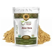 Organic Way Aloe Vera Powder (Aloe Barbadensis) - Organic & Kosher Certified, Raw, Vegan, Non GMO & Gluten Free, USDA Certified, Origin - India (1/2 lbs / 8 oz)
