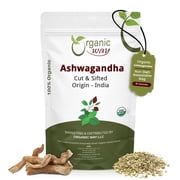 Organic Way Ashwagandha Root Cut & Sifted Withania somnifera - Anxiety & Stress Relief | Organic & Kosher Certified | Vegan, Non GMO & Gluten Free | USDA Certified | Origin - India 1 LBS / 16 Oz