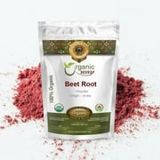 Organic Way Beet Root Powder (Beta Vulgaris) - Organic & Kosher Certified | Raw, Vegan, Non GMO & Gluten Free | USDA Certified | Origin - India (1/2 lbs / 8 oz)