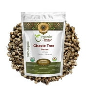Organic Way Chaste Tree Berries Whole (Chasteberries) - European Wild-Harvest | Organic & Kosher Certified | Raw, Vegan, Non GMO & Gluten Free | USDA Certified | Origin - Albania (1/4LBS / 4Oz)