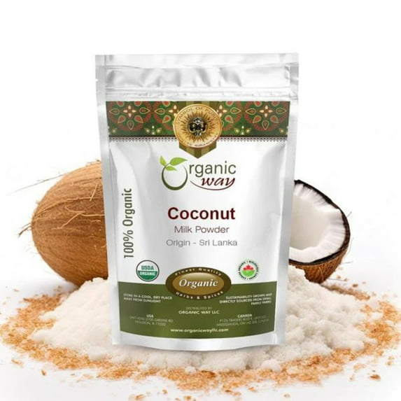 Organic Way Coconut Milk Powder | Organic & Kosher Certified | Vegan, Non GMO & Gluten Free | USDA Certified | 100% Raw from Sri Lanka (1 lbs / 16 oz)