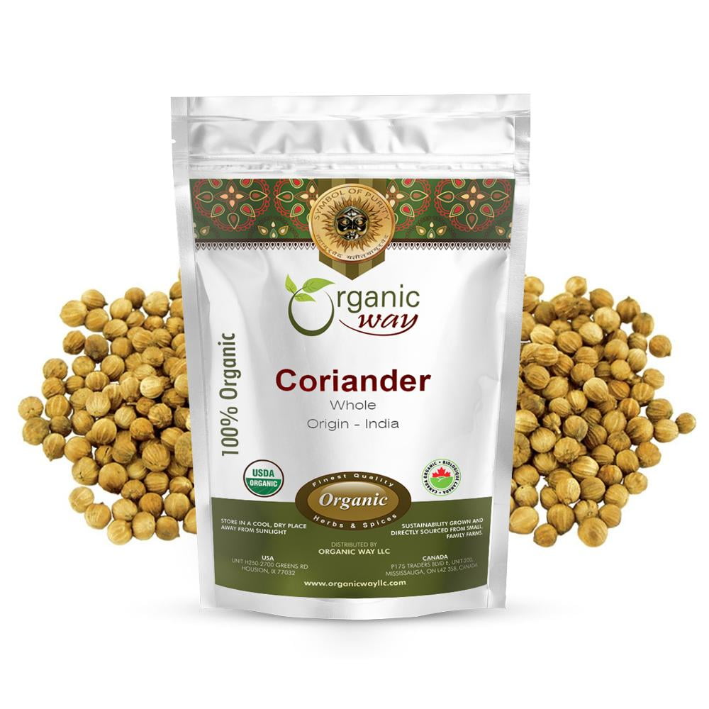 Organic Way Coriander Whole (Coriandrum Sativum) Adds Flavour & Aroma