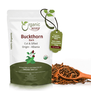 Organic Way Dried Buckthorn Bark Frangula Alnus Cut & Sifted - Organic & Kosher Certified | Raw, Vegan, Non GMO & Gluten Free | USDA Certified | Origin - Albania 1LBS / 16Oz