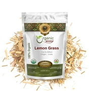 Organic Way Dried Lemongrass (Cymbopogon citratus) Fine Cut & Sifted - Herbal Tea | Organic & Kosher Certified | Raw, Vegan, Non GMO & Gluten Free | USDA Certified | Origin - India (1/2LBS / 8Oz)