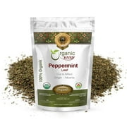 Organic Way Dried Peppermint Leaf Cut & Sifted - Herbal Tea | European Wild-Harvest | Organic & Kosher Certified | Raw, Vegan, Non GMO & Gluten Free | USDA Certified | Origin - Albania (1/4LBS / 4Oz)