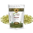 thumbnail image 1 of Organic Way Fennel Seeds Whole (Foeniculum Vulgare) - Improve Digestion | Organic & Kosher Certified | Raw, Vegan, Non GMO & Gluten Free | USDA Certified | Origin - India (1 lb s / 16 oz), 1 of 5