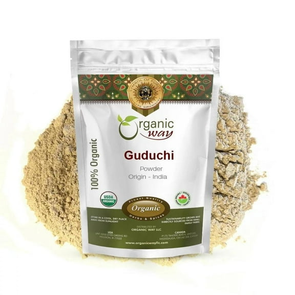 Organic Way Guduchi Powder (Tinospora Cordifolia) - Organic & Kosher Certified | Raw, Vegan, Non GMO & Gluten Free | USDA Certified | Origin - India (1/2 lbs / 8 oz)