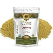 Organic Way Licorice Root Powder (Glycyrrhiza Glabra) - Organic & Kosher Certified | Vegan, Non GMO & Gluten Free | USDA Certified | Origin - India (4 Oz)