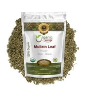 Organic Way Mullein Leaf Powder (Verbascum Thapsus) - European Wild-Harvest | Organic & Kosher Certified | Vegan, Non GMO & Gluten Free | USDA Certified | Origin - Albania (1/2 lbs / 8 oz)