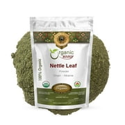 Organic Way Nettle Leaf Powder (Urtica dioica) - Herbal Tea | Organic & Kosher Certified | Raw, Vegan, Non GMO & Gluten Free | USDA Certified | Origin - Albania (1/4LBS / 4Oz)