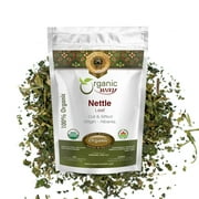 Organic Way Nettle Leaf (Urtica dioica) Cut & Sifted - Herbal Tea | European Wild-Harvest | Organic & Kosher Certified | Vegan, Non GMO & Gluten Free | USDA Certified | Origin - Albania (1/4LBS / 4Oz)