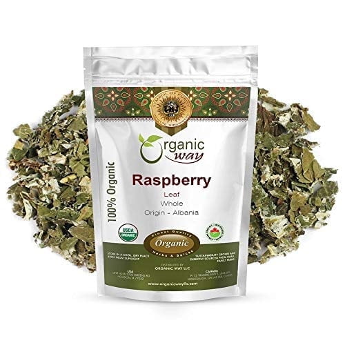Organic Way Dried Raspberry Leaf Whole (Rubus idaeus) | USDA Organic, Kosher, Non-GMO & Gluten Free | Product of Albania | 16 oz