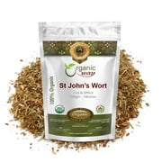 Organic Way St. John's Wort Cut & Sifted (Hypericum Perforatum) - European Wild-Harvest | Organic & Kosher Certified | Vegan, Non GMO & Gluten Free | USDA Certified | Origin - Albania (1 lbs / 16 oz)