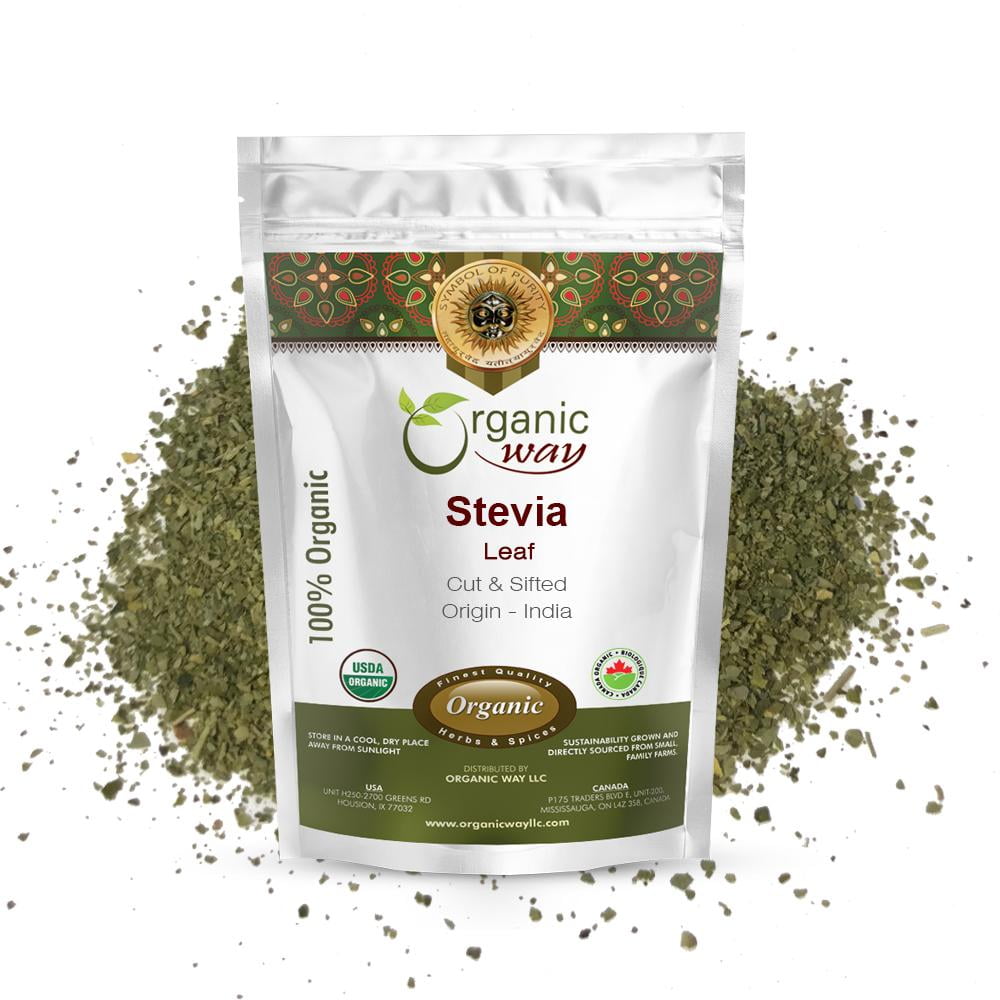 Organic Way Stevia Leaf Cut & Sifted (Stevia Rebaudiana) Kosher