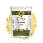Organic Way Triphala Herbal Powder - Organic Formula of Amla, Haritaki & Bibhitaki | Organic & Kosher Certified | Raw, Vegan, Non GMO & Gluten Free | USDA Certified | Origin - India (1/2 lbs / 8 oz)