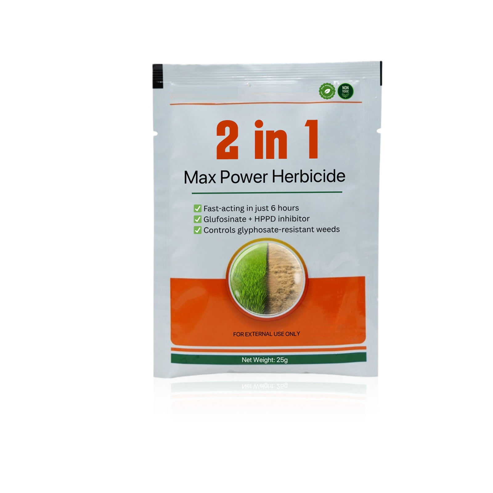 Organic Weed, Glufosinate Hppd Inhibitor, Resistant Weed, Outdoor Landscaping, Residential Plots, White Orange Packaging, 1 Pc