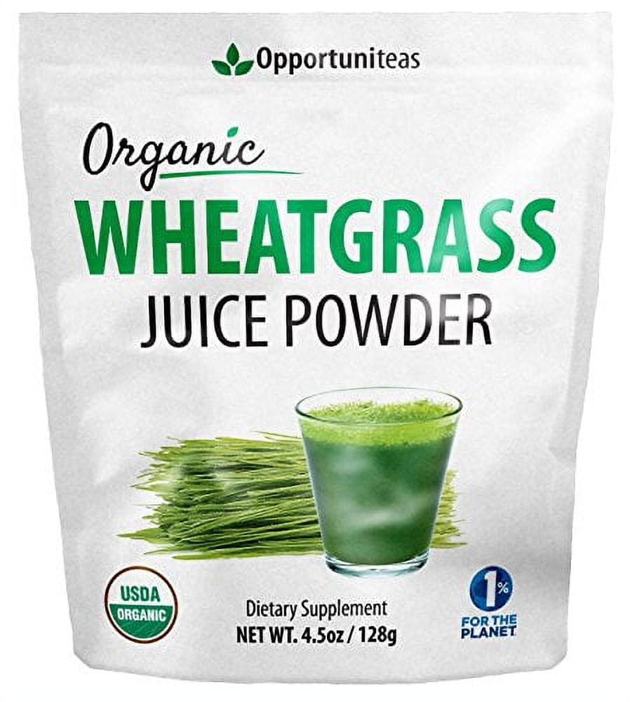 Organic Wheatgrass Juice Powder Grown in USA, Raw, Vegan, NonGMO