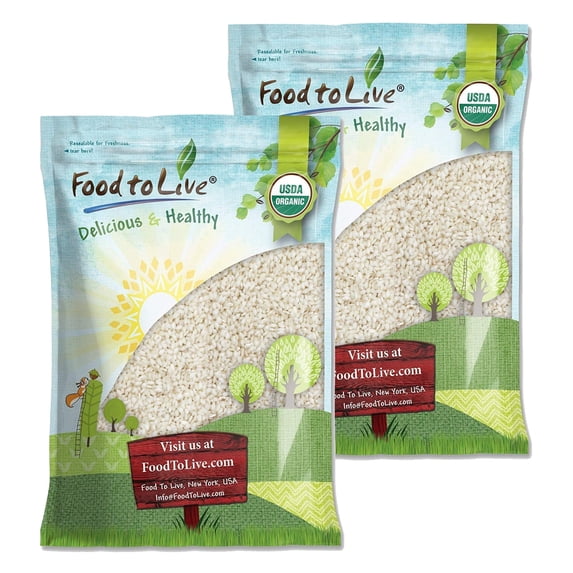 Organic Italian White Arborio Rice, 16 Pounds — Non-GMO, Kosher, Raw, Vegan — by Food to Live