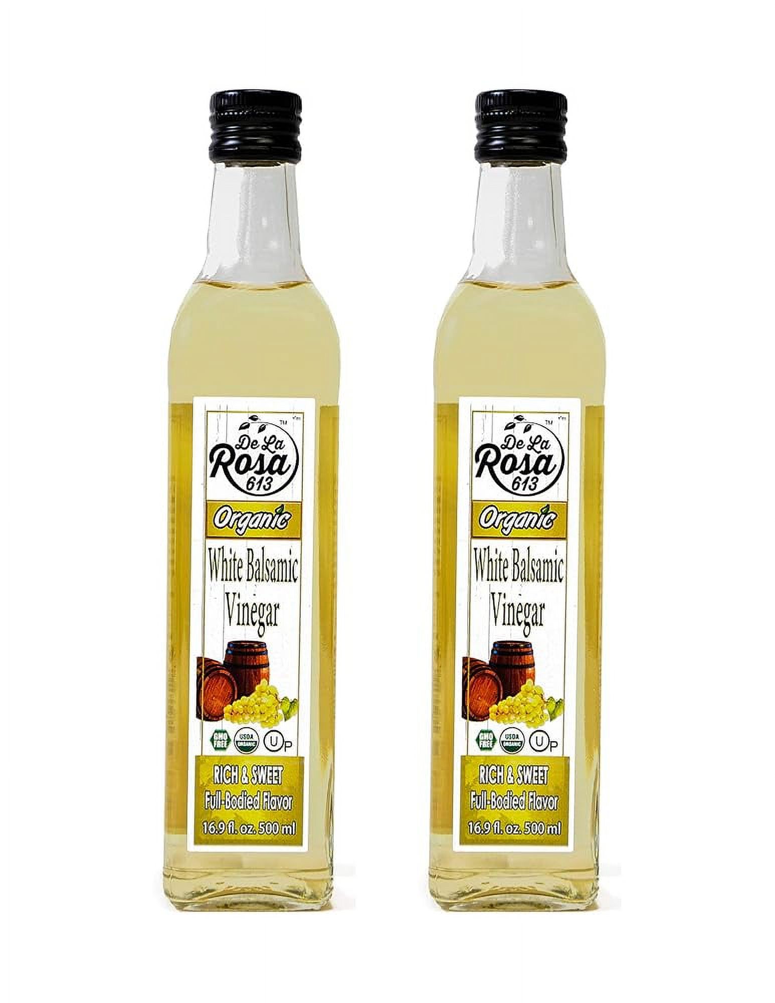 Organic White Balsamic Vinegar, Aged In Spanish Wood Barrels, Kosher