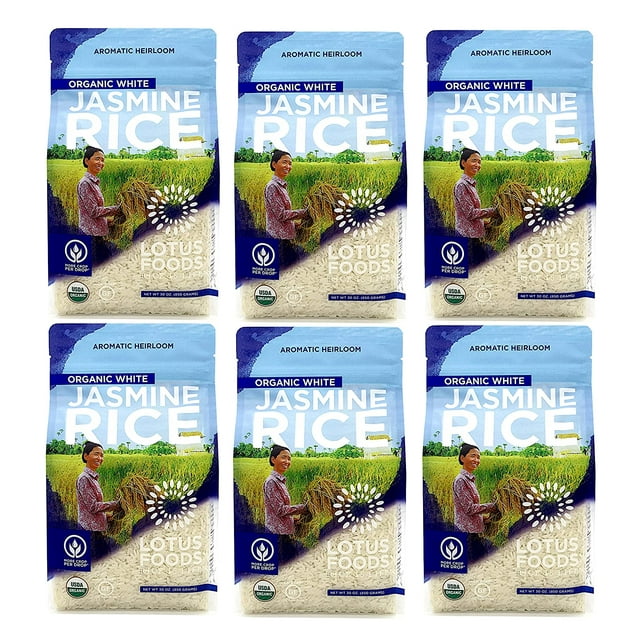 Organic White Jasmine Rice Gluten Pantry Staple Sticky Aromatic Long