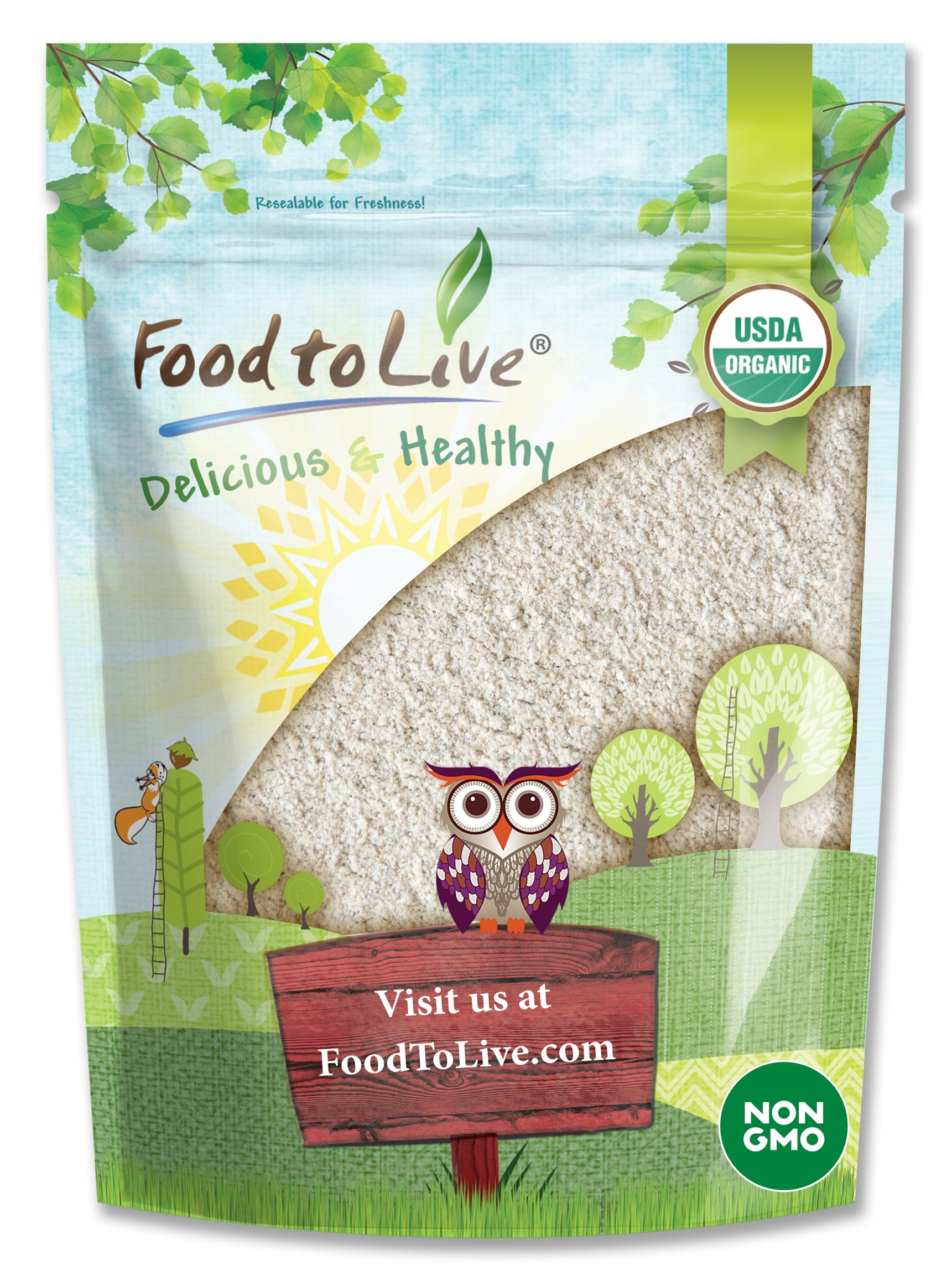 Organic White Rye Flour, 0.75 Pounds ? Non-GMO, Kosher, Raw, Vegan ? By Food To Live