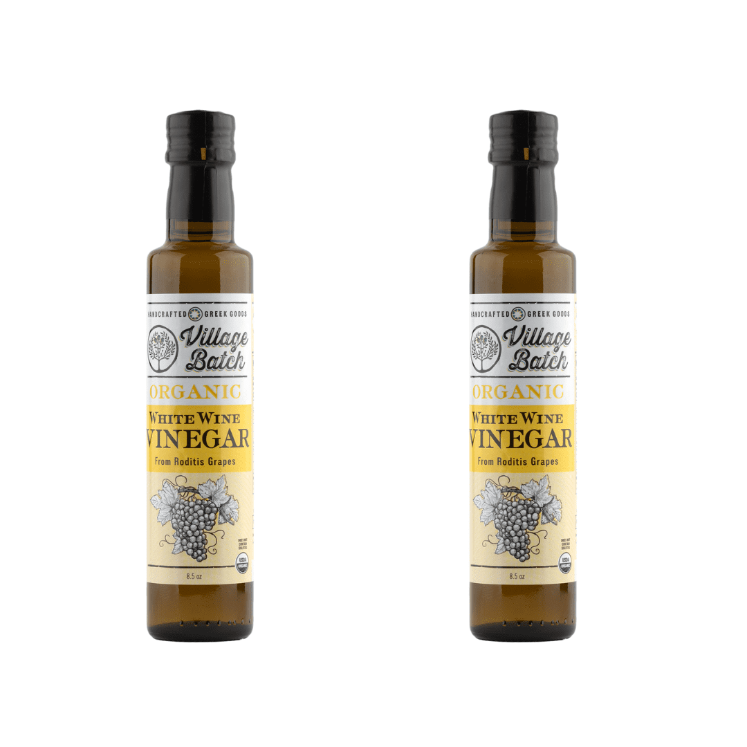 Organic White Wine Vinegar 2 pack, Single Origin, No Sulfites; 8.5oz each
