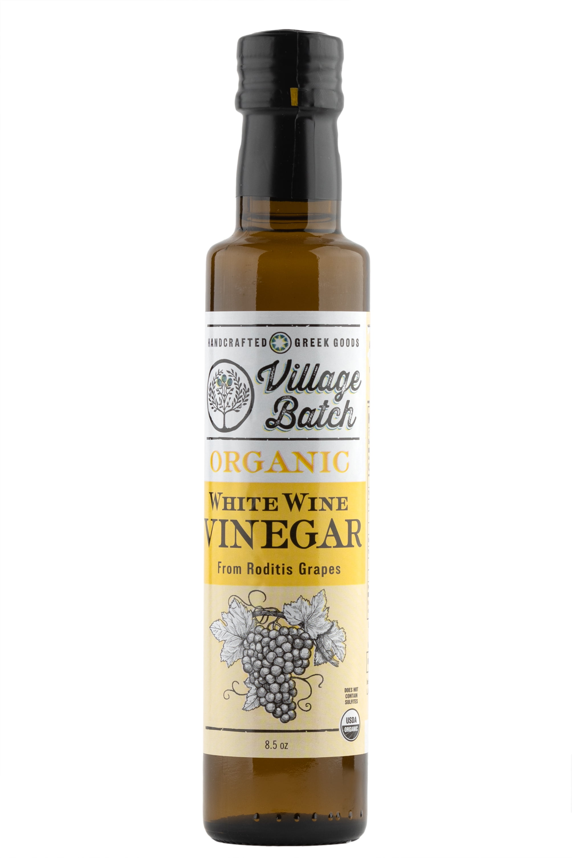Organic White Wine Vinegar, Single Origin, No Sulfites; 8.5oz